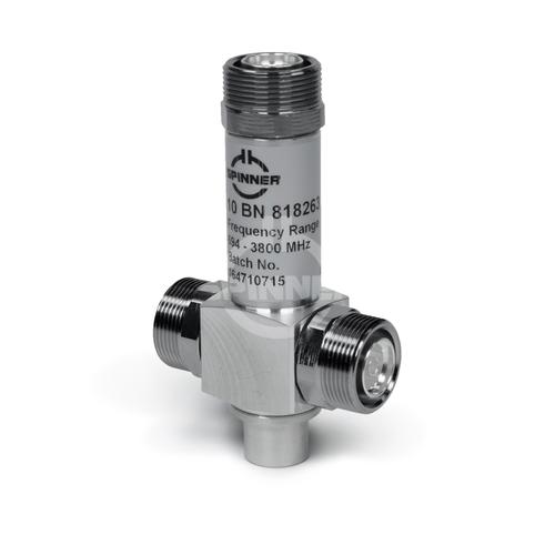 Coaxial 2-way splitter IP68 500 W 694-3800 MHz 7-16 female