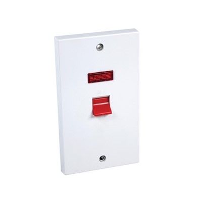 Cooker Switch 2G 45A DP + Neon (Tall)