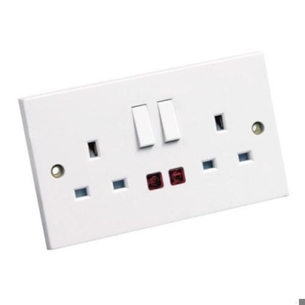 2 G Switched Socket + Neon
