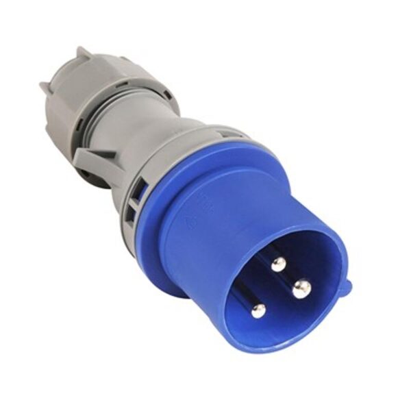 Blue 240V 16A 3 Pin Industrial Plug