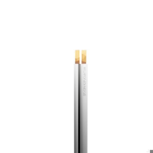 Securi-Flex SFX/SPK-42-PVC-WHT-100 Cable Speaker 2 Core PVC (Tracer) Reel of 100m SFX 42x0.20mm 1.5mm2 3.0x6.0mm White