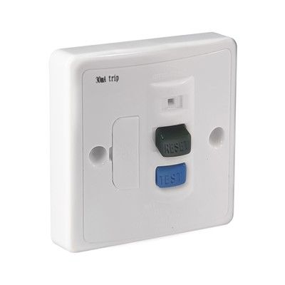 RCD Single Spur 13A 30mA White