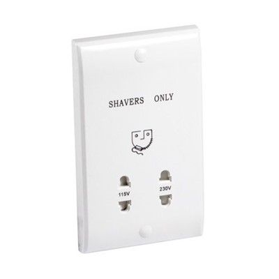 Dual Shaver Socket 110/240V - Curved